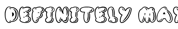 Definitely Maybe font preview